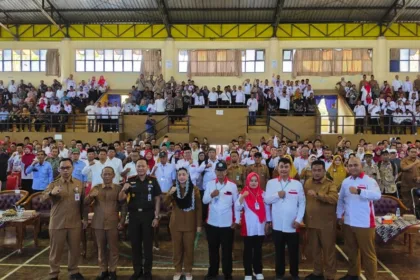 Sebanyak 1.500 anggota BPD se-Kabupaten Brebes dari 17 kecamatan mengikuti kegiatan Peningkatan Kapasitas di GOR Sasana Krida Adhi Karsa, Senin (31/8/2026).(Foto: Humas Dinkominfotik Kabupaten Brebes)