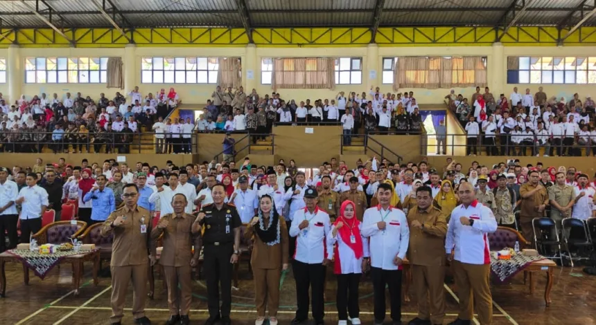 Sebanyak 1.500 anggota BPD se-Kabupaten Brebes dari 17 kecamatan mengikuti kegiatan Peningkatan Kapasitas di GOR Sasana Krida Adhi Karsa, Senin (31/8/2026).(Foto: Humas Dinkominfotik Kabupaten Brebes)