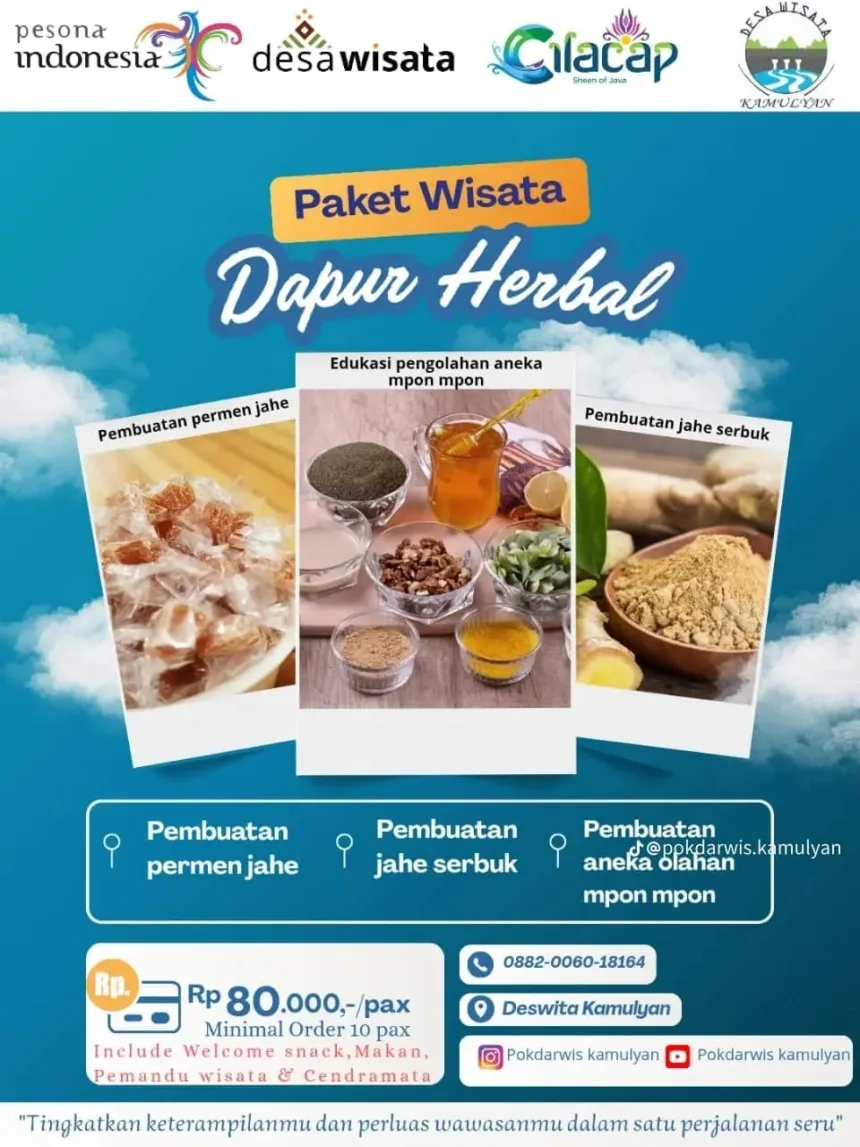 Salah satu paket wisata ketika berlibur ke Desa Kamulyan, Bantarsari, Cilacap. (Foto: TikTok @pokdarwis.kamulyan)