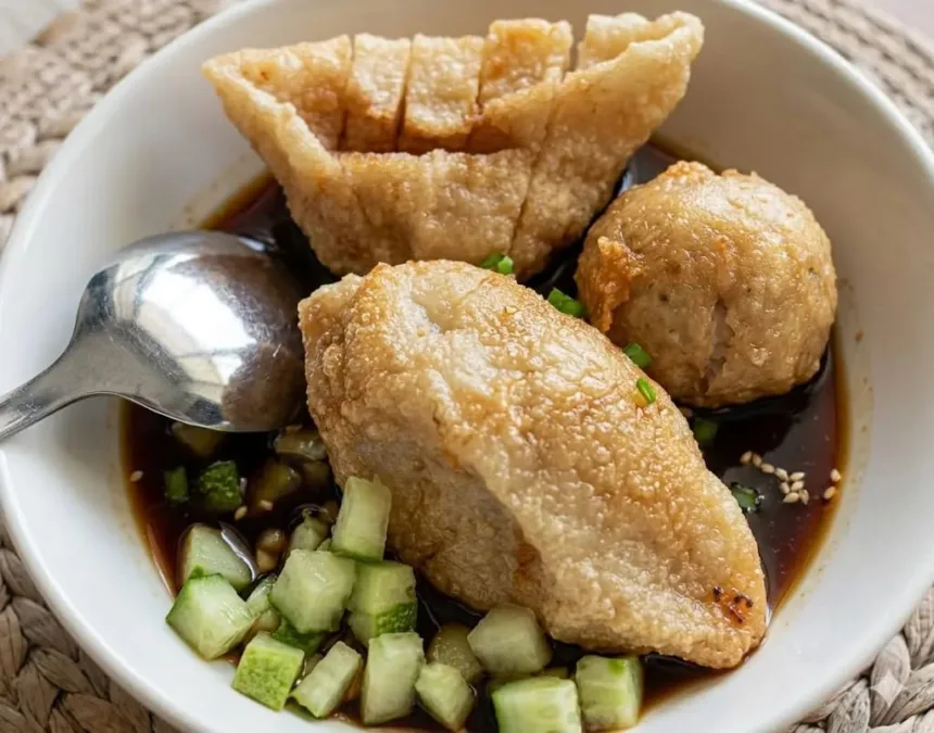 Pempek dan Tekwan di Cafe Bu Jaelani, Jalan Laban, menjadi rekomendasi Kuliner Cilacap yang enak dan homie. (Foto: Instagram @cafebujaelani)
