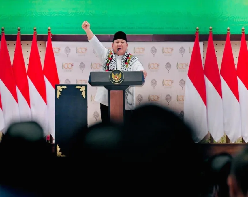 Presiden Prabowo menhhadiri resepsi Kesyukuran 100 Tahun Pondok Modern Darussalam Gontor (PMDG), Kabupaten Ponorogo pada Sabtu (19/09/2026).(Foto: BPMI Setpres)
