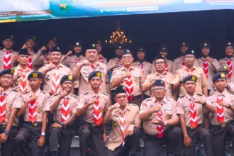 39 anggota Unit Pasukan Tunas Muda (PTM) Kwartir Cabang Banyumas Tahun 2026 resmi dikukuhkan dalam upacara di Pendopo Si Panji Purwokerto