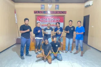 Dua Pelaku Penganiayaan Ditangkap Tim URC Polres Sragen.(Foto: Polres Sragen)