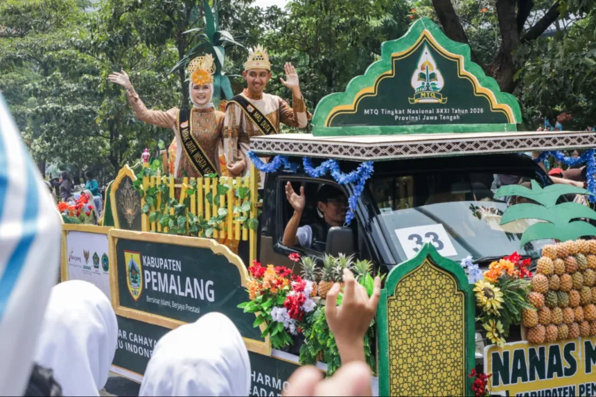 Pawai taaruf dalam pembukaan MTQ Nasional tahun 2026