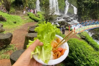 Curug Jenggala jadi spot favorit untuk melakukan aktivitas BBQ di alam. (Foto: Dok Mercusuarnews.co)
