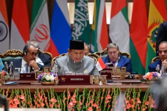 Presiden Prabowo menghadori KTT BRICS 2026 di Bharat Mandapam, New Delhi, India, Minggu (13/9/2026).(Foto: BPMI Setpres)