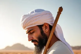 Di Makkah, sebelum Islam berdiri tegak, nama Mus’ab bin Umair adalah simbol kemewahan.(Ilustrasi gambar Meta AI)