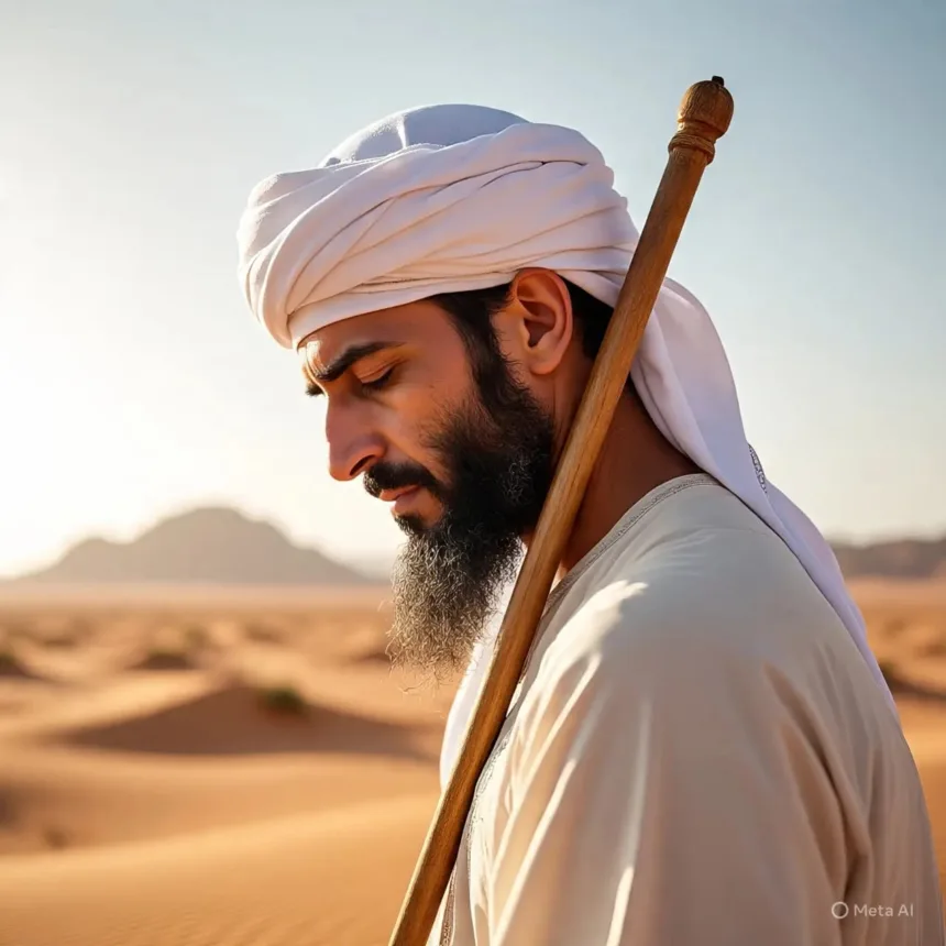 Di Makkah, sebelum Islam berdiri tegak, nama Mus’ab bin Umair adalah simbol kemewahan.(Ilustrasi gambar Meta AI)