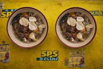 Soto Mie Bogor & Soto Betawi Bang Asep, menjadi rekomendasi kuliner dekat Pasar Wage Purwokerto. (Foto: Dok Mercusuarnews.co)