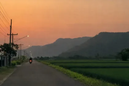Pesona Alam yang indah di Desa Ciberung, Ajibarang, Banyumas yang beberapa hari terakhir viral karena insiden kecelakaan. (Sumber: Tangkapan layar YouTube @GALERIDESACIBERUNG)