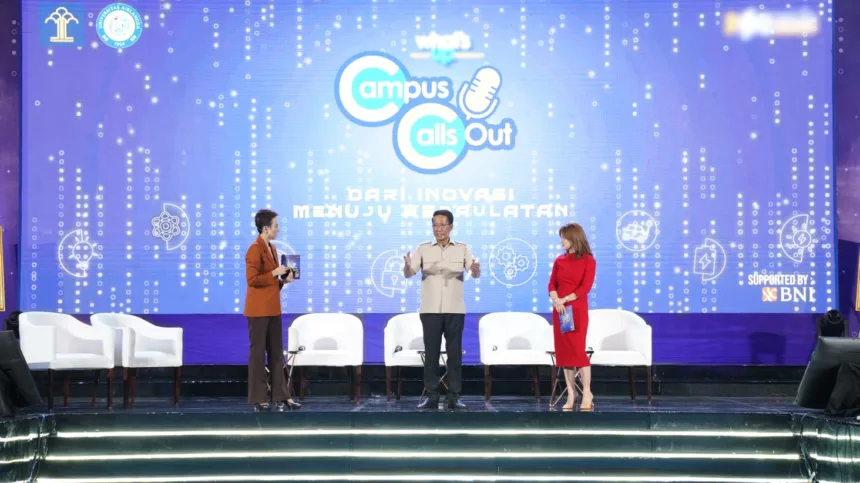 Menteri Hukum Supratman hadir dalam acara What’s Up Campus Calls Out Ke-4 bertema “Masa Depan Indonesia: Dari Inovasi Menuju Kedaulatan” di Universitas Airlangga, Surabaya, Kamis (17/9/2026).(Foto: dgip.go.id)