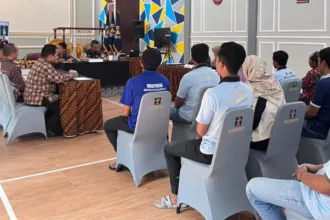 Sejumlah warga binaan RUtan Banjarnegara saat mengikuti sidang TPP