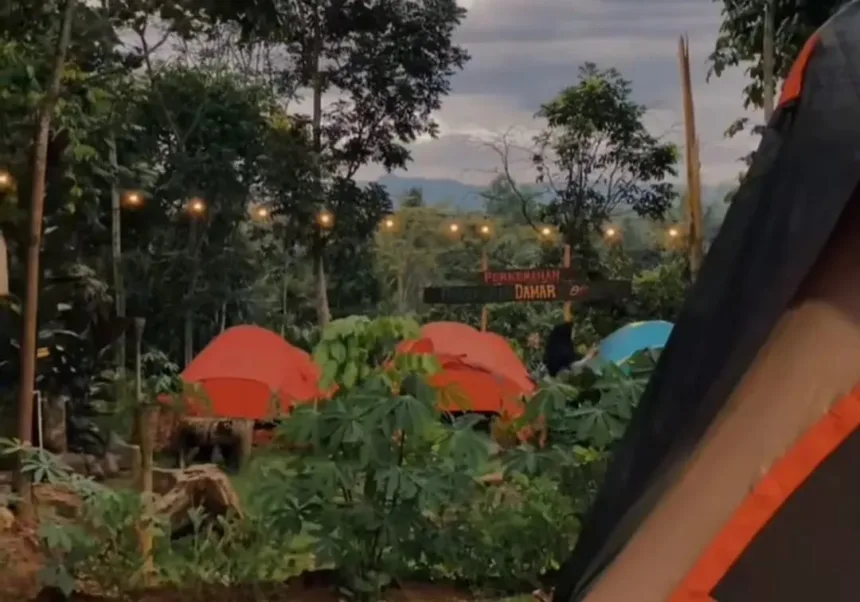 Daftar wisata yang bisa menjadi rekomendasi camp area asyik di Cilacap. (Foto: TikTok @kampoeng_kopi_sugara)