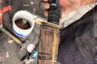 Produk golok dari UMKM Empu Besi di Desa Karangjengkol, Kecamatan Kesugihan, Cilacap. (Foto: TikTok @kknkarangjengkol)