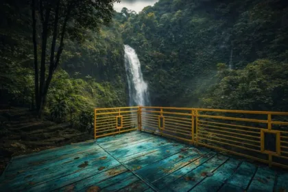 Sejarah dan asal usul penamaan Curug Cipendok di Dusun Lebakisu, Desa Karanganyar, Kecamatan Cilongok, Banyumas. (Foto: cilongokkec.banyumaskab.go.id/AI)