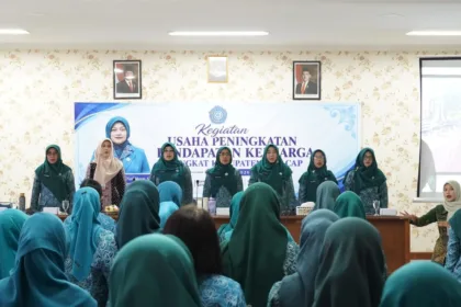 TP PKK menggelar Kegiatan Usaha Peningkatan Pendapatan Keluarga (UP2K) Tingkat Kabupaten Cilacap Tahun 2026 di Gedung Sumekar PKK Kabupaten Cilacap.(Foto: Diskominfo Cilacap)