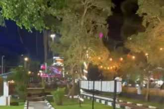 Beberapa ikon Taman Zebra yang berada di depan Alun-alun Cilacap. (Foto: TikTok @kapolrestacilacap)