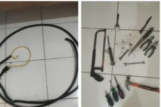Barang bukti pencurian kabel yang di amankan petugas.(Foto: Polresta Banyumas)
