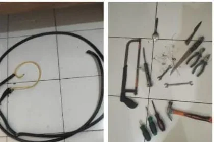 Barang bukti pencurian kabel yang di amankan petugas.(Foto: Polresta Banyumas)