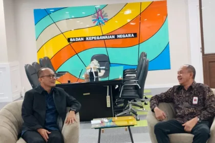 Bupati Banyumas, Sadewo Tri Lastiono, melakukan audiensi langsung dengan Kepala BKN, Prof. Dr. Zudan Arif Fakrulloh, di Kantor BKN Pusat, Jakarta.(Foto: Pemkab Banyumas)
