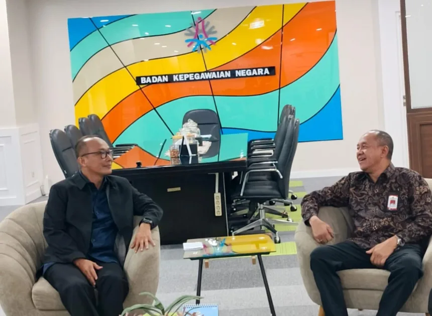 Bupati Banyumas, Sadewo Tri Lastiono, melakukan audiensi langsung dengan Kepala BKN, Prof. Dr. Zudan Arif Fakrulloh, di Kantor BKN Pusat, Jakarta.(Foto: Pemkab Banyumas)