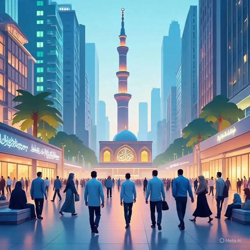 Manusia abad 21 tidak cukup hanya saleh secara ritual, tetapi juga harus matang secara akal, kuat secara mental, dan lembut secara sosial. (Ilustrasi gambar Meta AI)