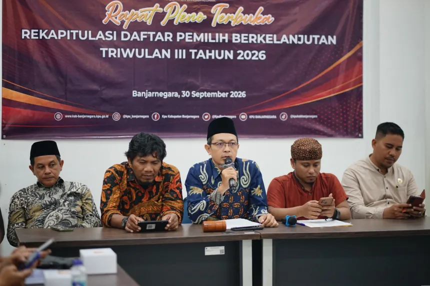 KPU Banjarnegara menetapkan 815.404 pemilih dalam PDPB Triwulan III 2026. Simak rincian pemilih laki-laki dan perempuan serta proses pemutakhiran data