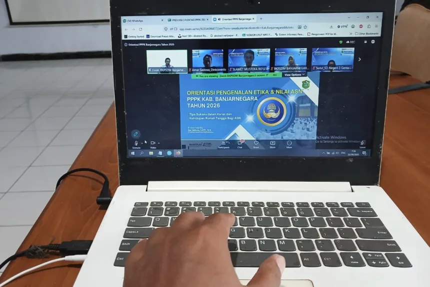 Sebanyak 746 PPPK Banjarnegara mengikuti orientasi daring mulai 1 Oktober 2026. Wabup Wakhid Jumali menekankan integritas, profesionalitas, pelayanan publik, dan inovasi.