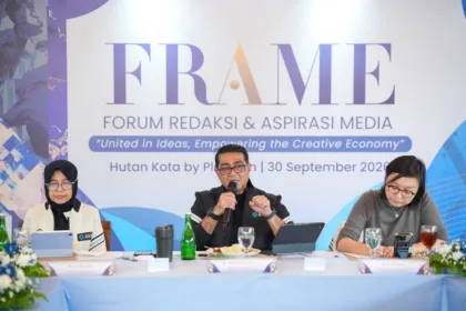 Kementerian Ekonomi Kreatif/Badan Ekonomi Kreatif menggelar Forum Redaksi & Aspirasi Media Ekraf (FRAME) untuk mempererat hubungan dengan insan media sekaligus menyelaraskan agenda kementerian dengan mandat Asta Cita di Jakarta.(Foto: ekraf.go.id)