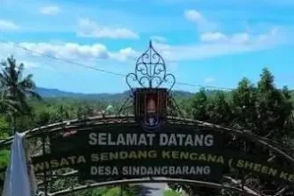 Desa Wisata Sendang Kencana di Desa Sindangbarang, Kecamatan Karangpucung, Kabupaten Cilacap. (Foto: Tangkapan layar TikTok @karangpucungdrone)