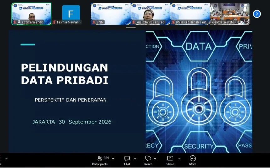 BNN menggelar sosialisasi Security Awareness 2026 bertajuk Bersama Membangun Budaya Aman, Cerdas, dan Bertanggung Jawab dalam Pemanfaatan Teknologi Informasi.(dok: bnn.go.id)