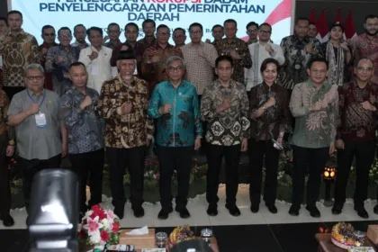 Rapat Koordinasi Penguatan Tata Kelola Pemerintahan Daerah dan Pencegahan Korupsi se-Sumatera Barat digelar di Auditorium Gubernur Sumbar.(Foto: kpk.go.id)