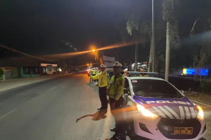 Satlantas Polres Banjarnegara saat menggelar razia terkait keresahan masyarakat terhadap maraknya balap liar